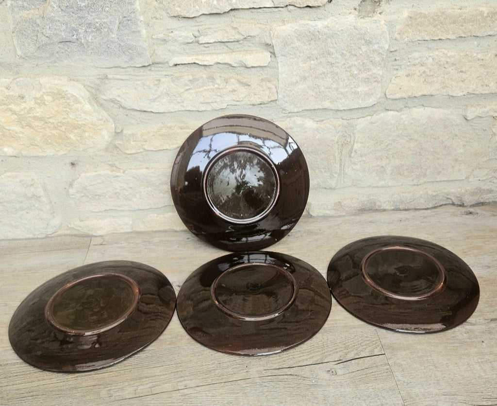 Vintage Seagull Plates Set of Four, Babacombe Pottery Devon England, coastal decor, collectible tableware 22cm Diameter