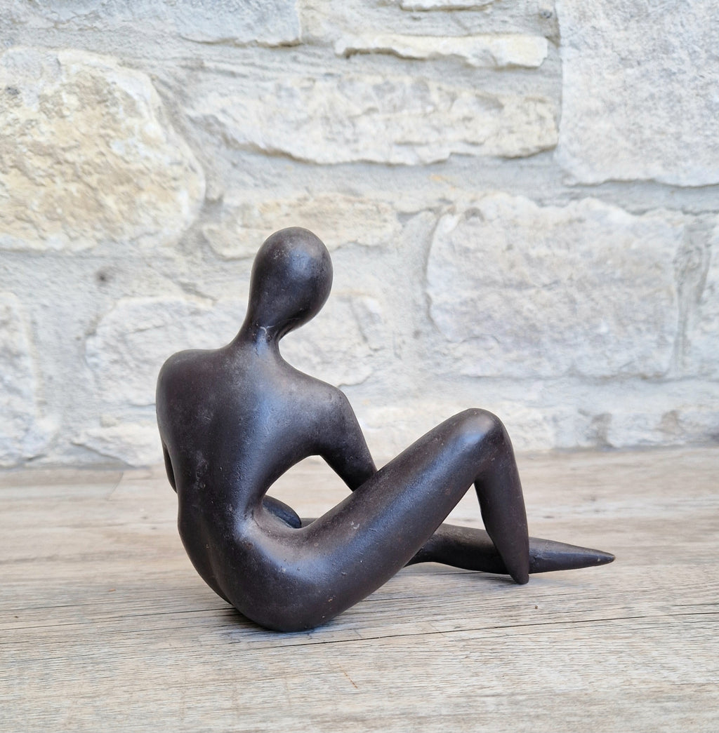 Bronze Stylised Abstract Figural Modern Art Sculpture Vintage