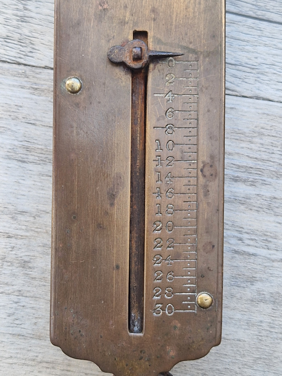 Antique Salter Improved Brass Spring Balance Scale Hanging Pocket Scales 32.5cm Working