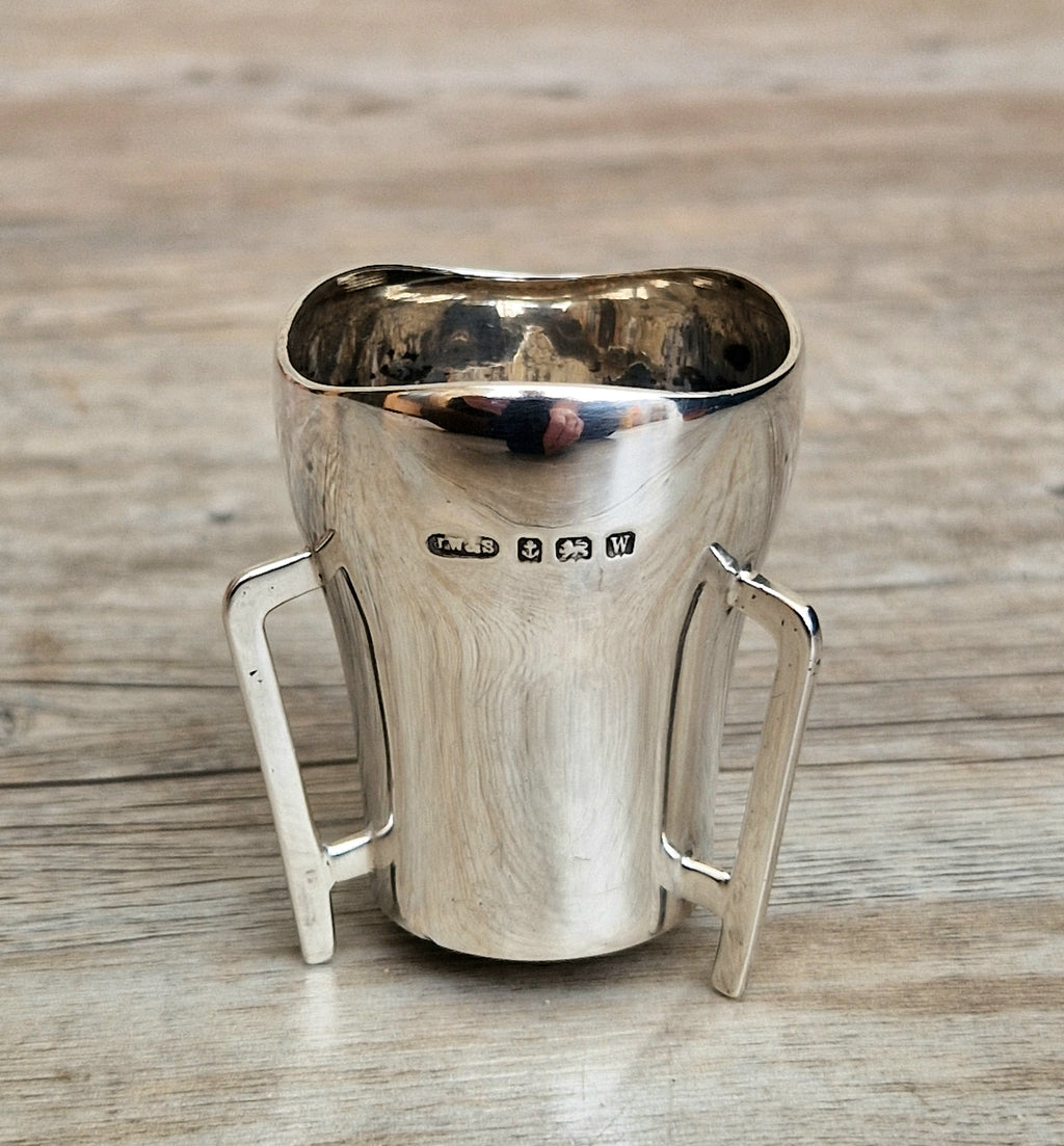 Celtic Revival Sterling Silver Mether Cup Tot Measure Birmingham 1921 James Woods & Sons Rare