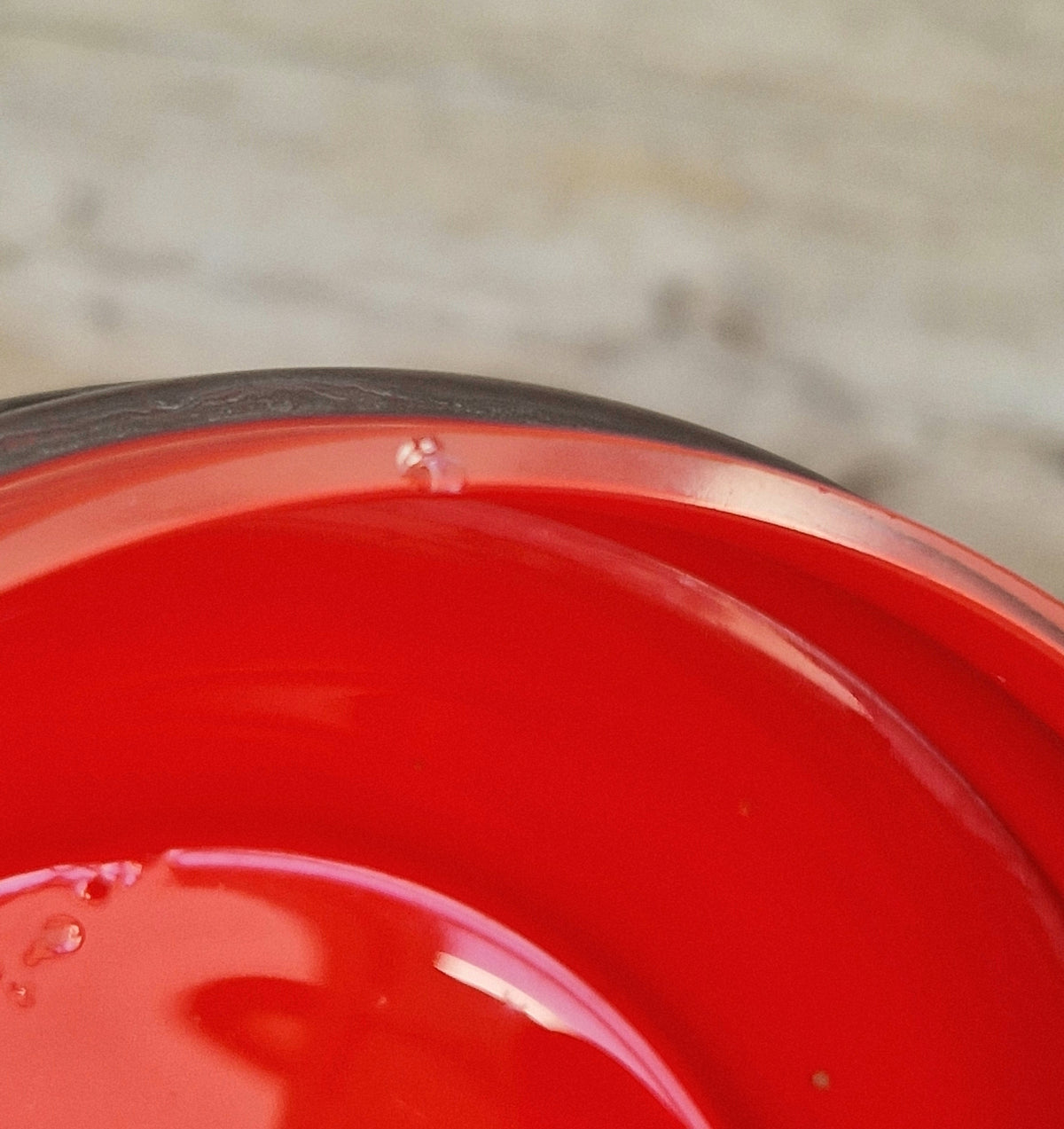 Art Deco Bohemian Red Black Hooped Glass Powder Box Covered Vanity Jar Jar Lid 12cm