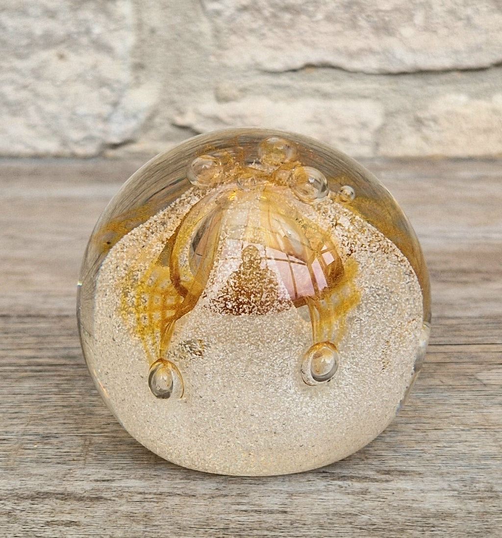 Vintage Caithness Congratulations Glass Paperweight Margot Thomson P65135 8cm