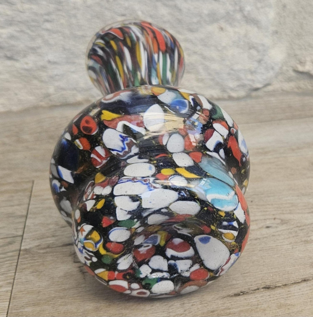 Vintage Italian Fratelli Toso Murano Vase 13cm Tall Multicoloured Hand Blown
