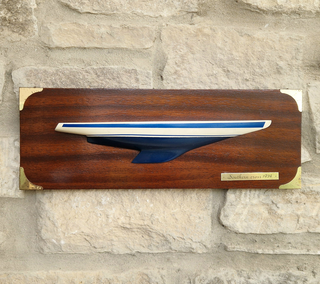 Vintage Limited Edition No 249 Southern Cross 1974 America’s Cup Yacht Half Hull Plaque