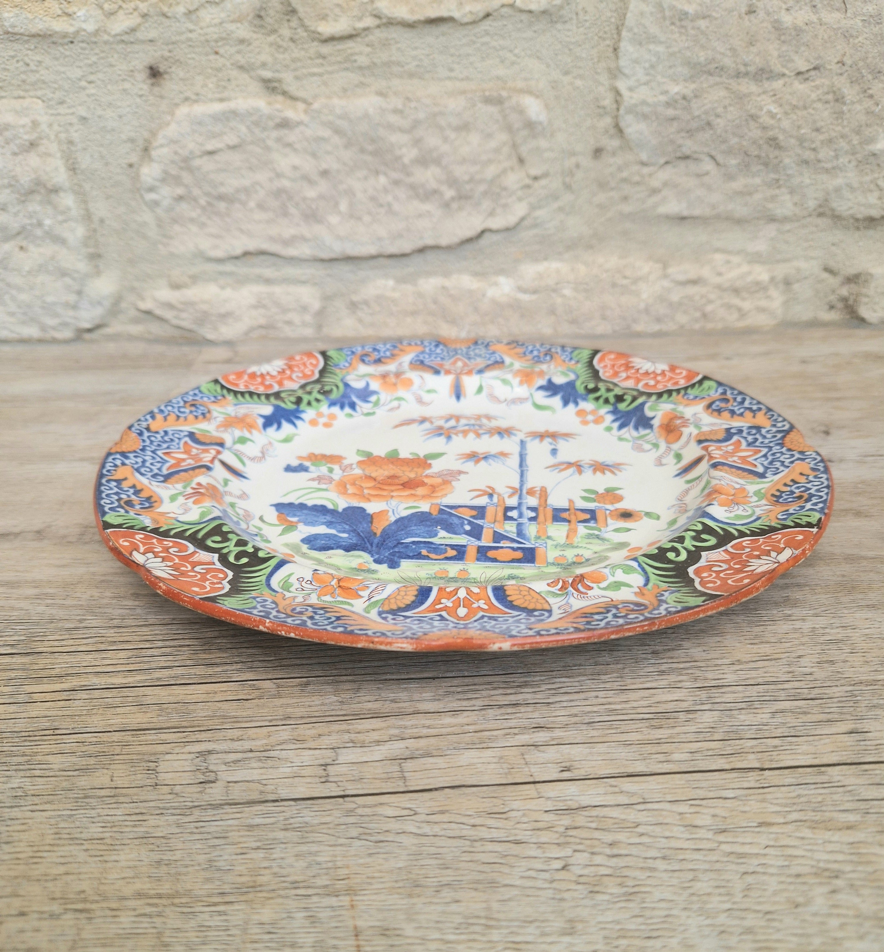 Rare Antique Mason’s Ironstone Imari Pattern Plate, Circa 1820 Georgian Staffordshire Pottery, Excellent Display Condition