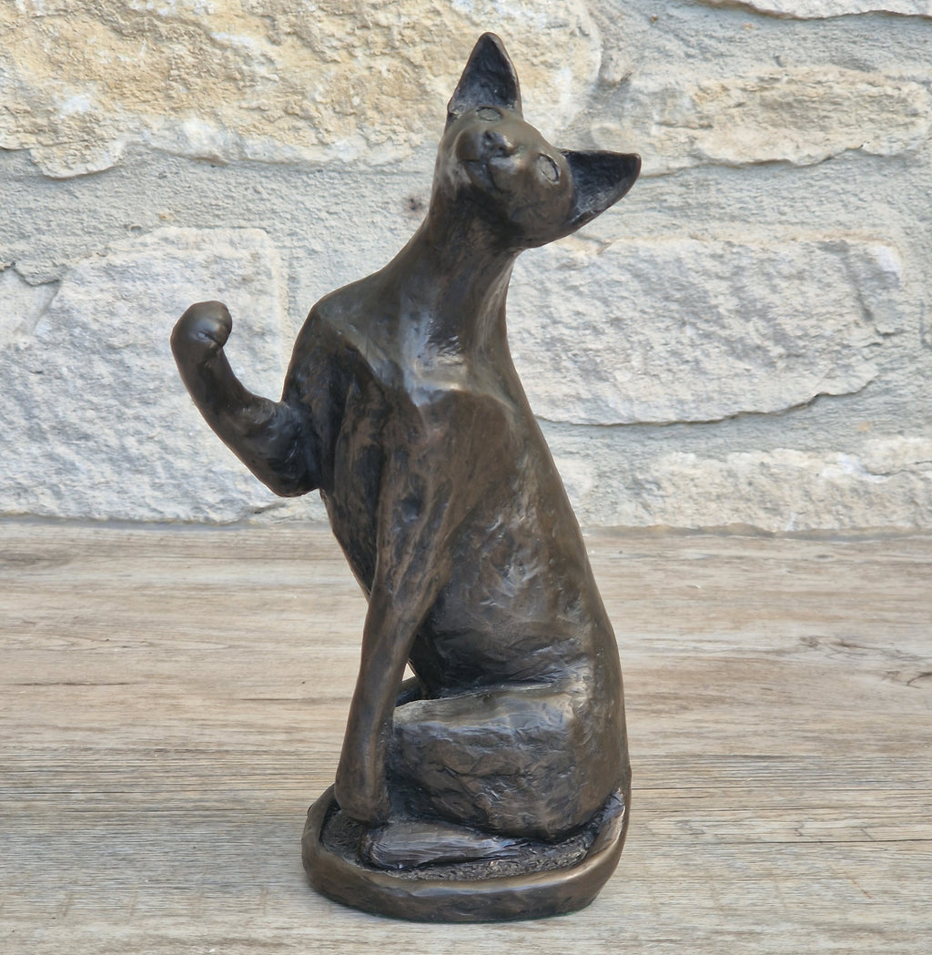 Rare Paul Jenkins Frith Sculpture Tango Cat Cold Cast Bronze Figurine 21cm Perfect Condition