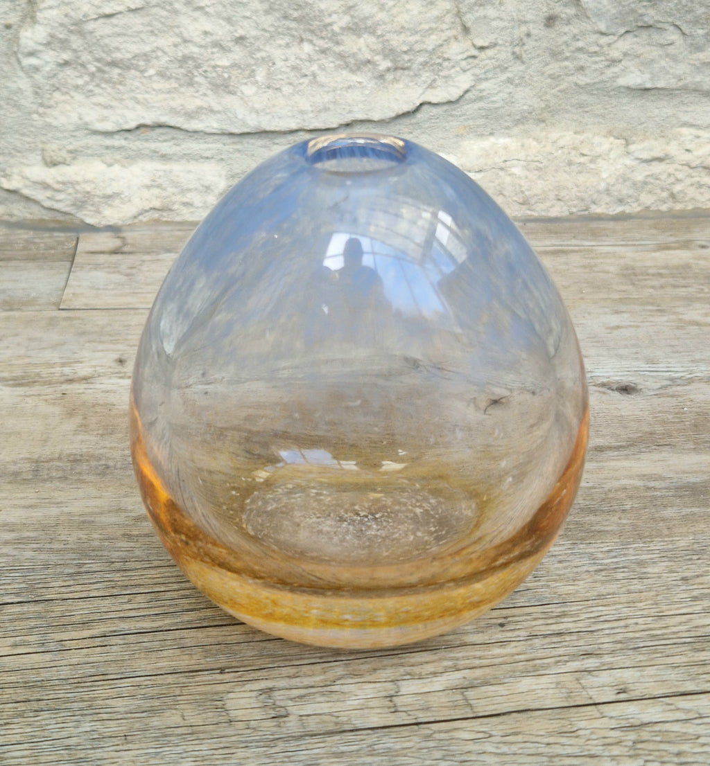 Caithness Studio Glass Vase by Denis Mann Sky & Sand Series Vintage Decor