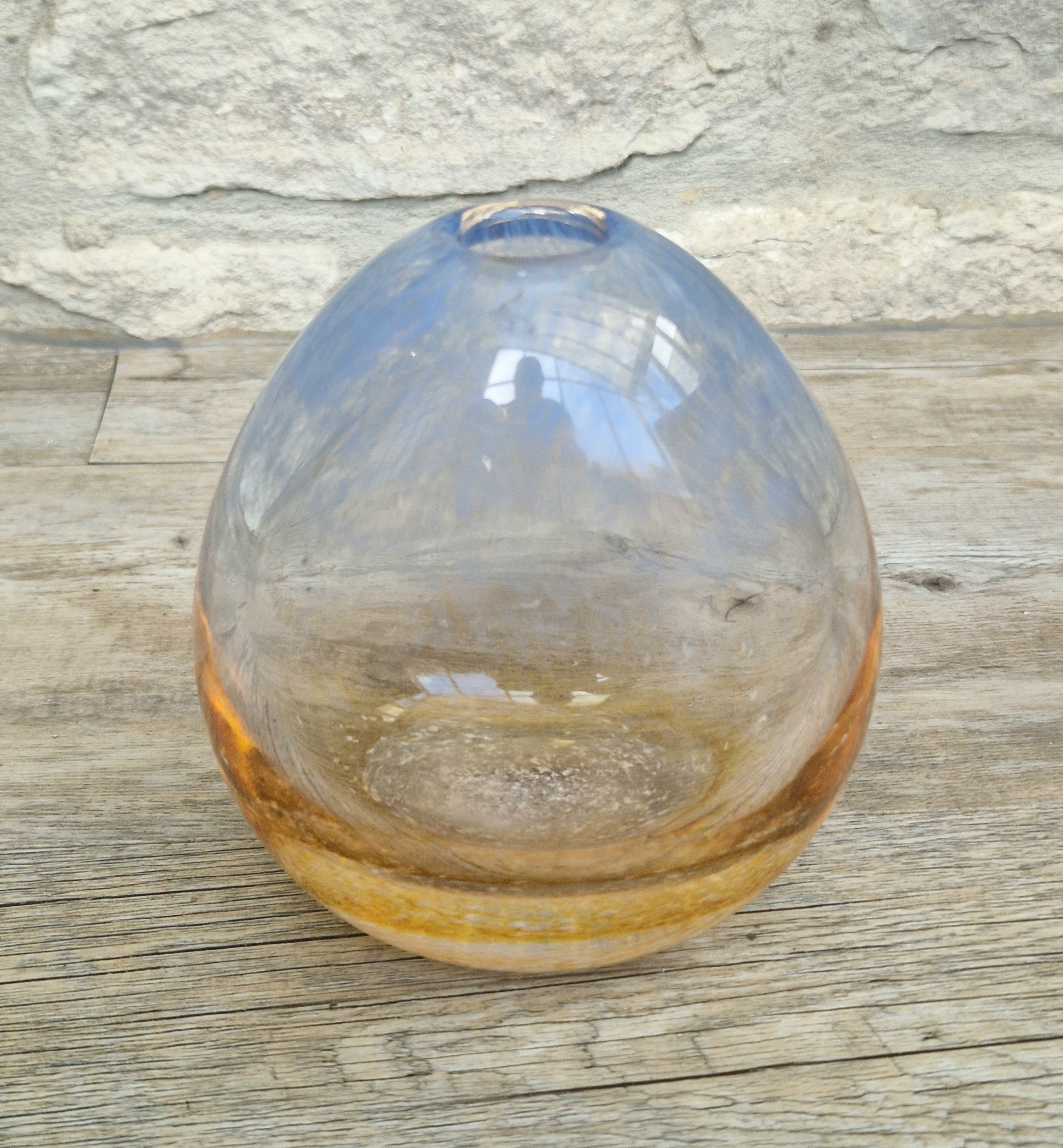 Caithness Studio Glass Vase by Denis Mann Sky & Sand Series Vintage Decor