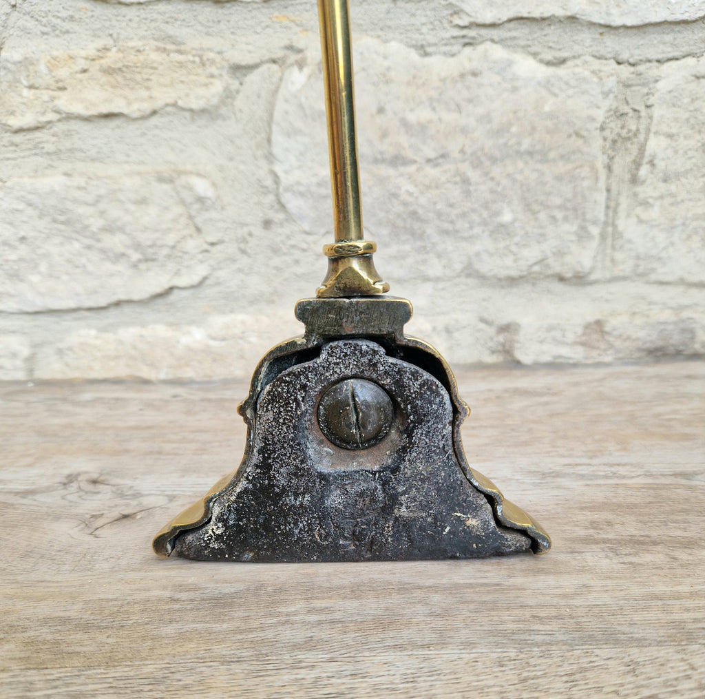 Antique English 19th Century Stepped Half-Bell Cast Brass Door Porter Door Stop