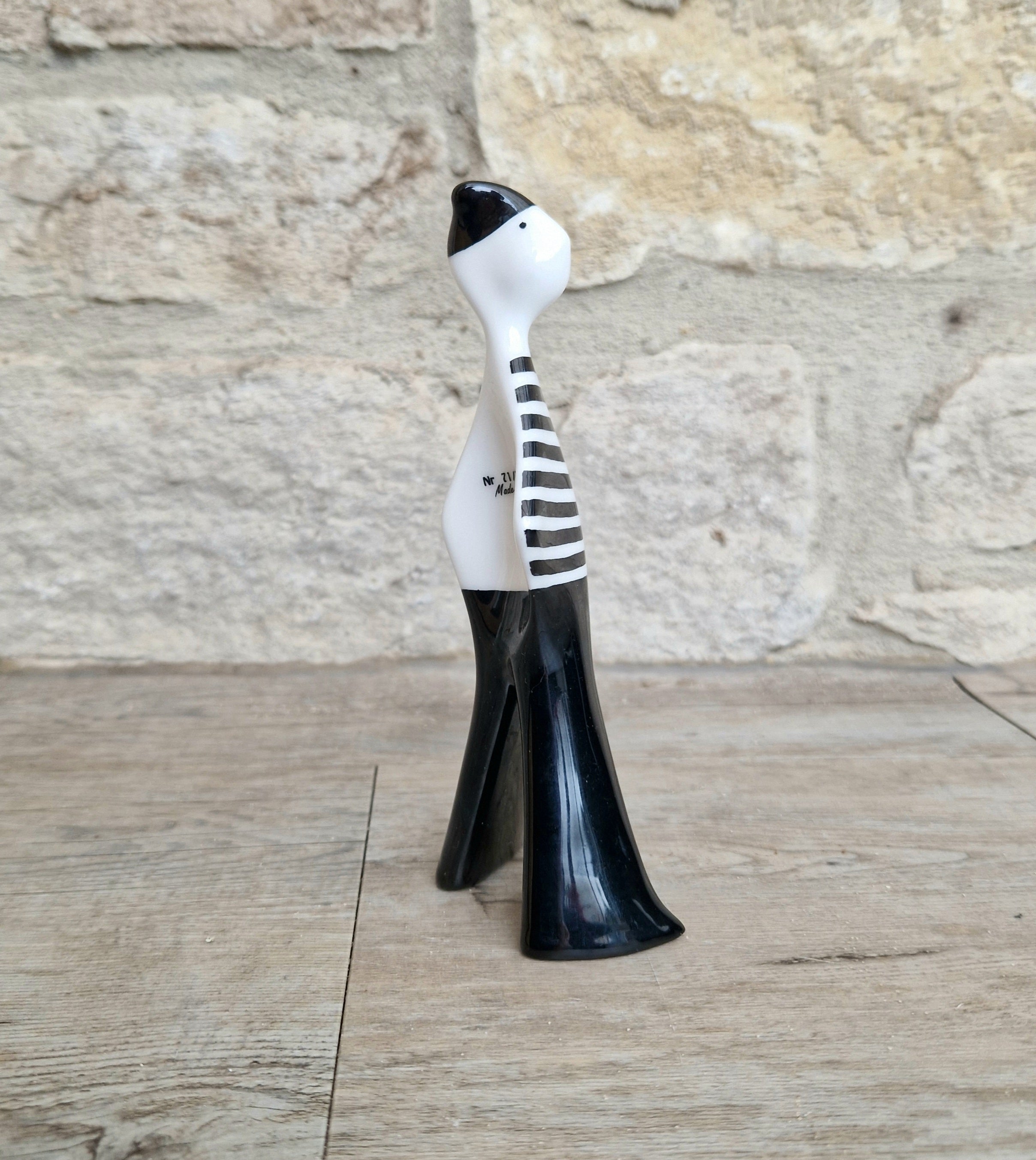 Lubomir Tomaszewski Ćmielów Fine Porcelain 'Felek Marynaz' Black & White Stripe Sailor Figure