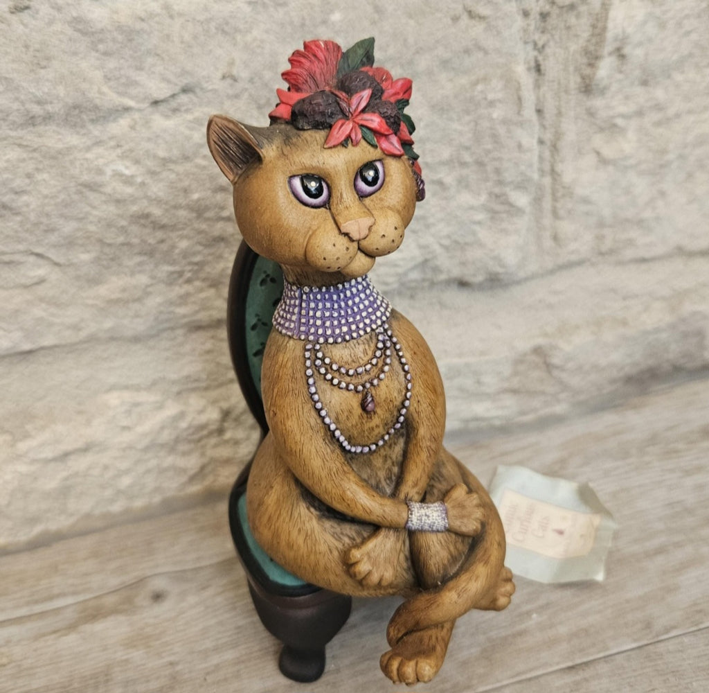 Vintage Curious Cats "The Model" Figure Ornament Linda Jane Smith Border Fine Arts 15cm