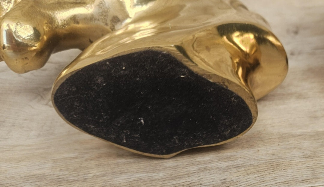 Mid Century Brass Horse Head Bookends Pair Hollywood Regency Equestrian Decor Vintage Shelf Accent