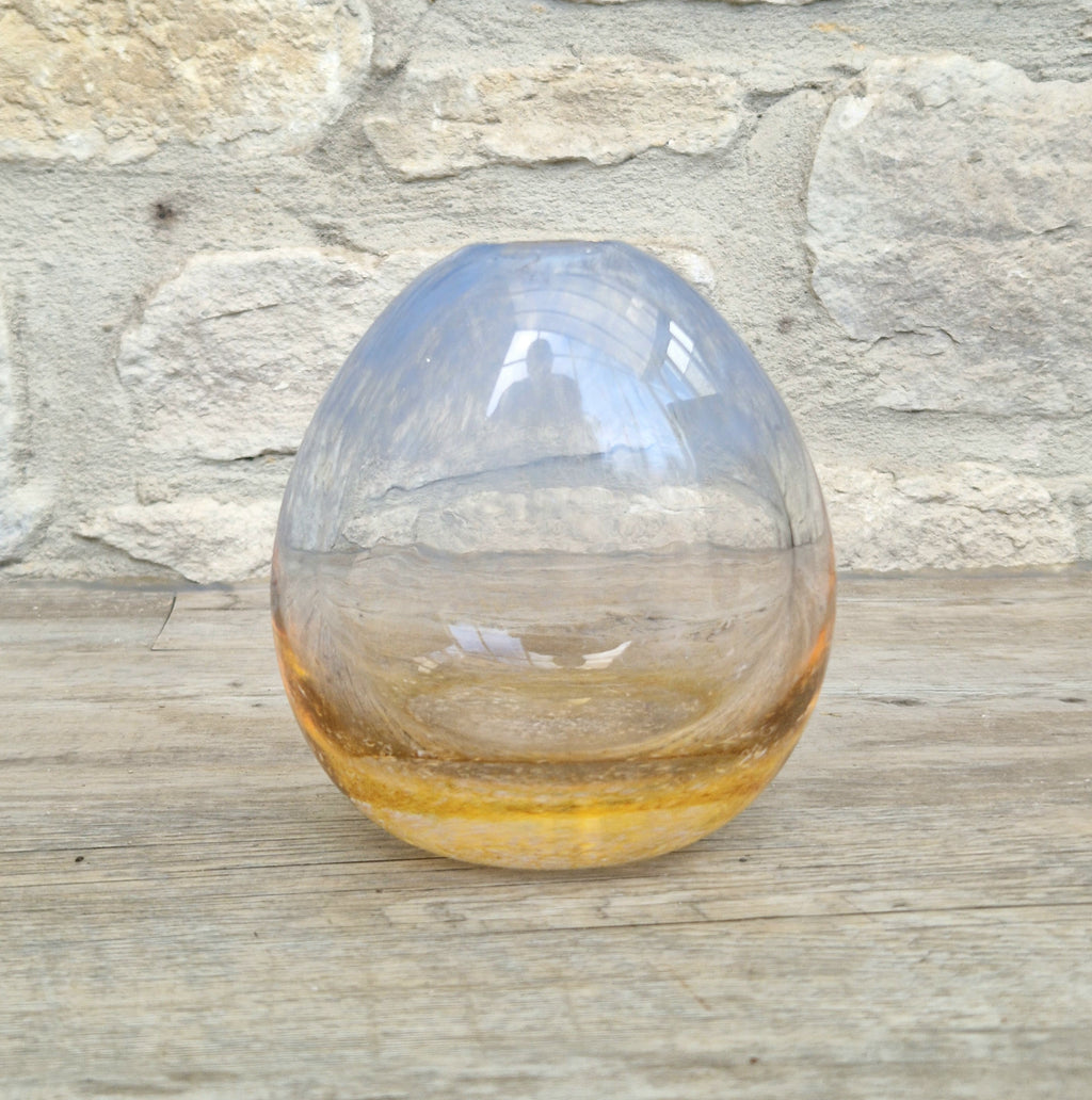 Caithness Studio Glass Vase by Denis Mann Sky & Sand Series Vintage Decor