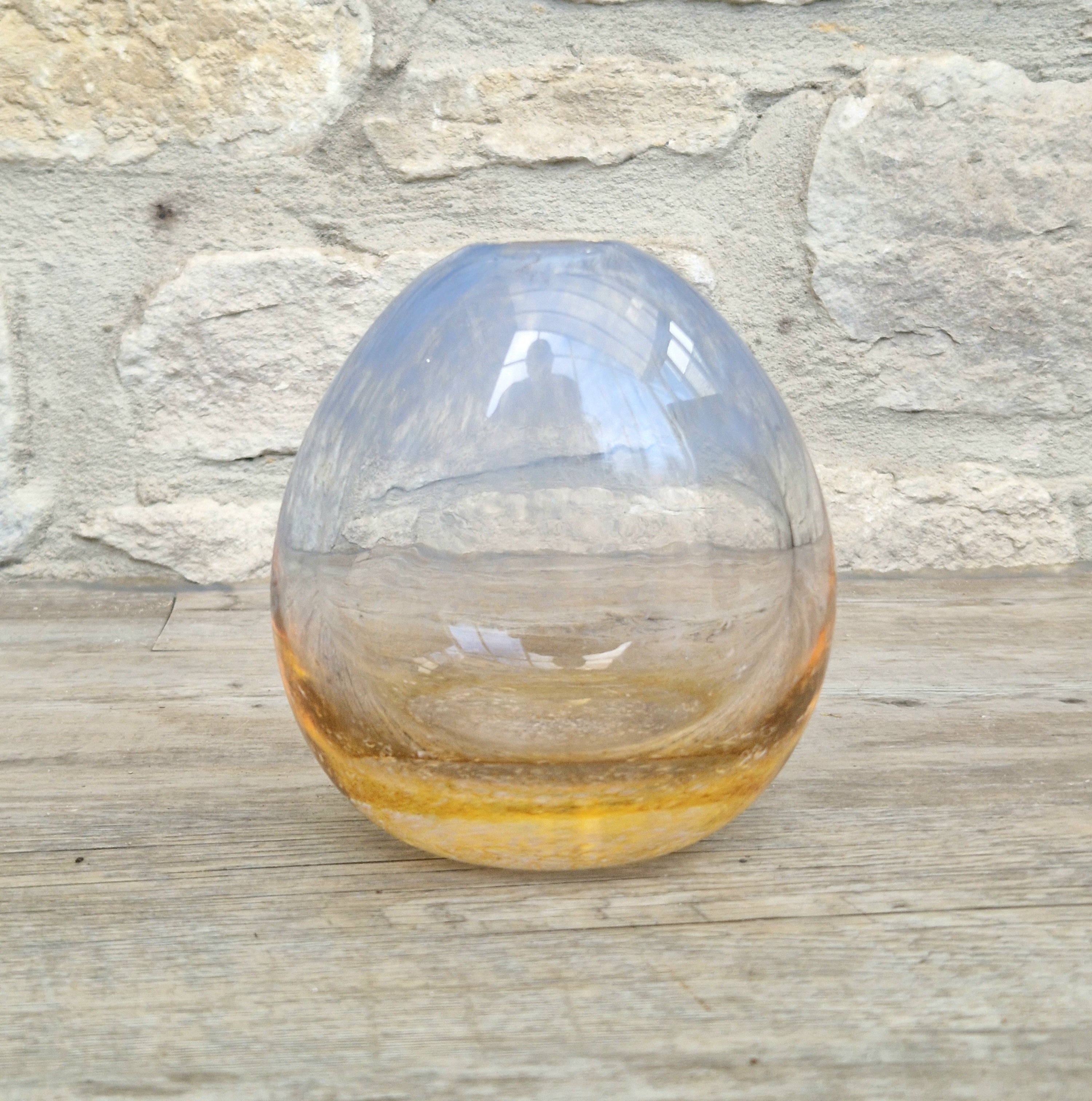 Caithness Studio Glass Vase by Denis Mann Sky & Sand Series Vintage Decor