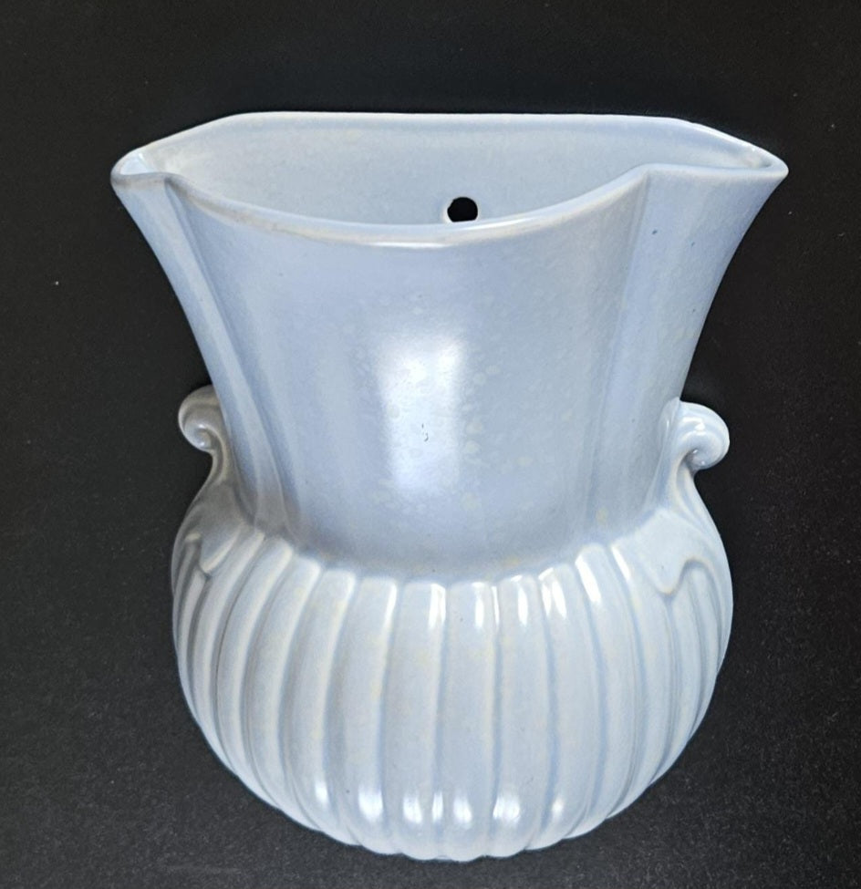 Vintage Wall Vase Crown Devon England Blue Ceramic Wall Vase Vase Urn Display Wall Mounted circa 1950-60’s