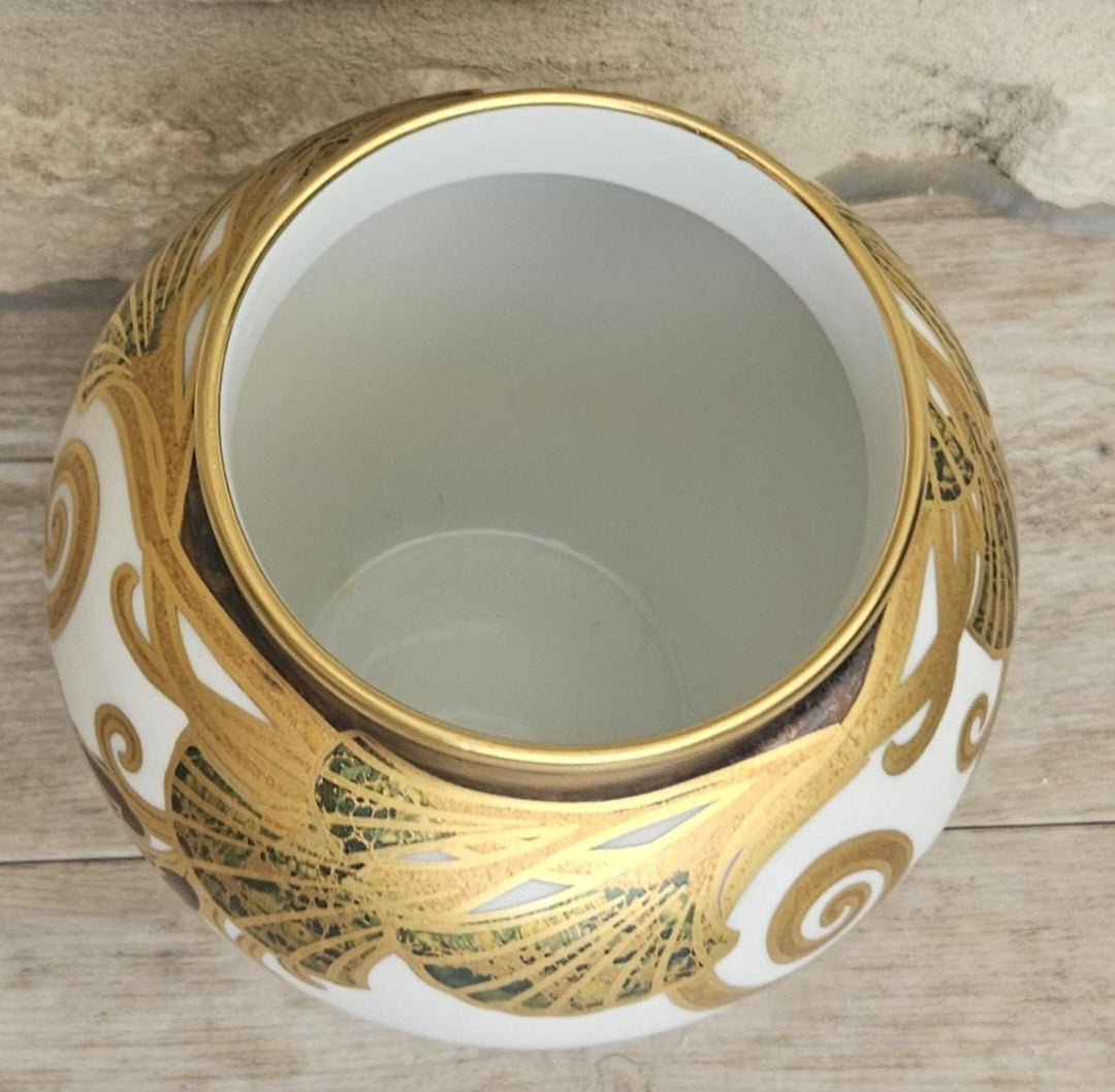 Vintage Vase Small Porcelain Gold Accents Rosenthal Germany Decorative Collectible Ornate decor