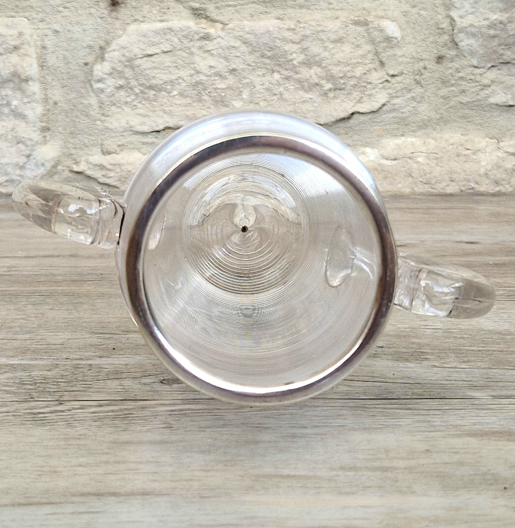 Antique Victorian Stevens & Williams Threaded Glass Twin Handled Vessel c.1900
