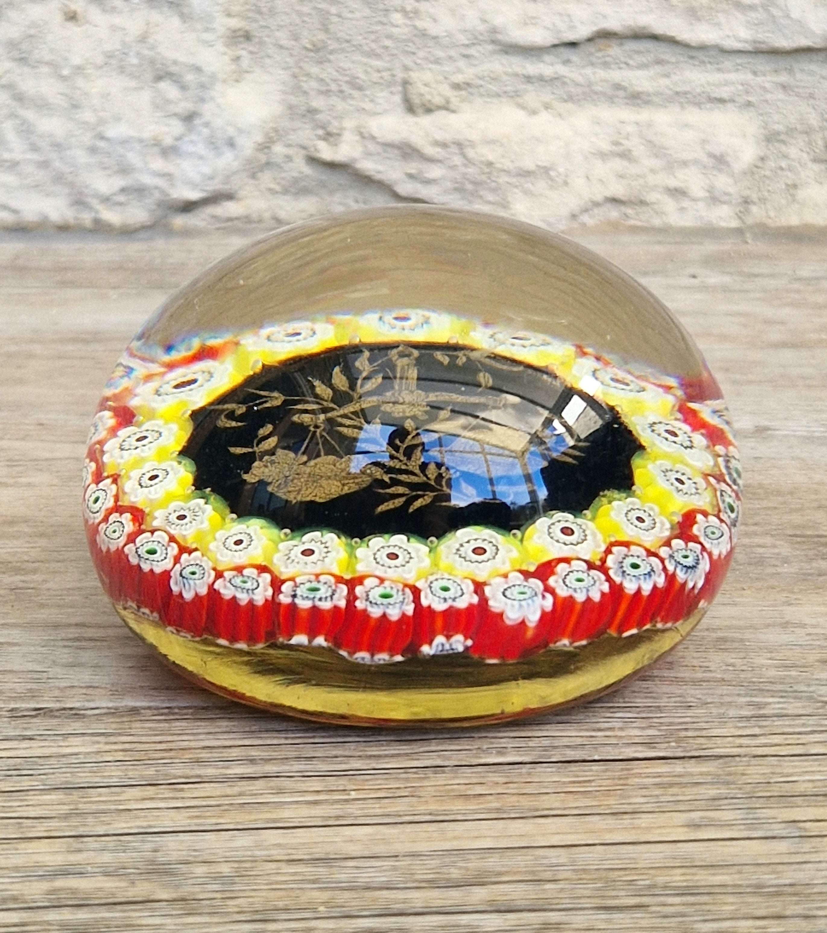 Libra Astrological Murano Art Glass Paperweight Ferro & Lazzarini 1980 Italy