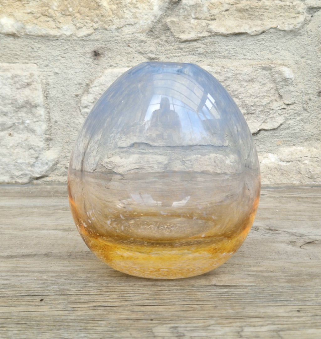Caithness Studio Glass Vase by Denis Mann Sky & Sand Series Vintage Decor