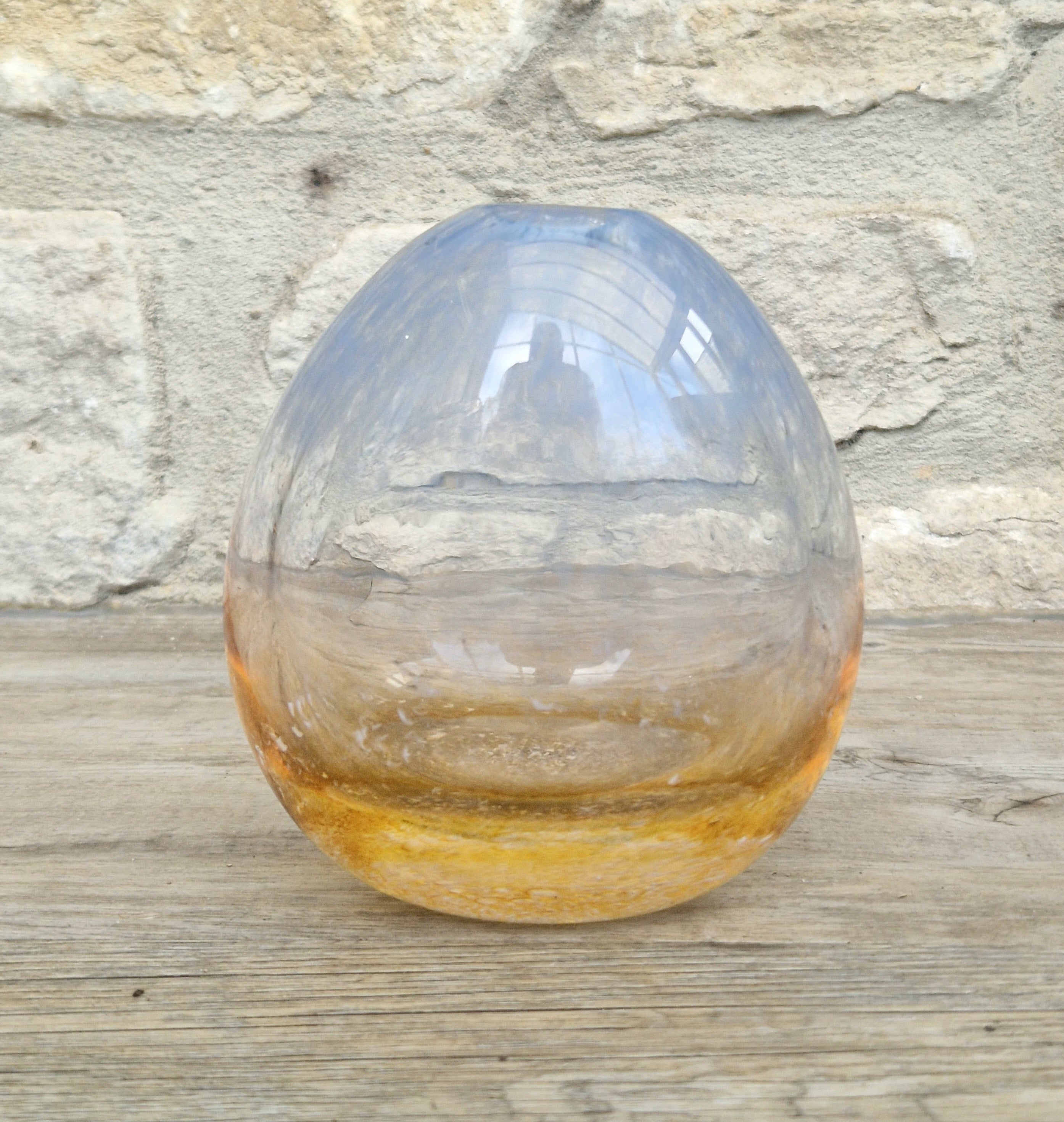 Caithness Studio Glass Vase by Denis Mann Sky & Sand Series Vintage Decor