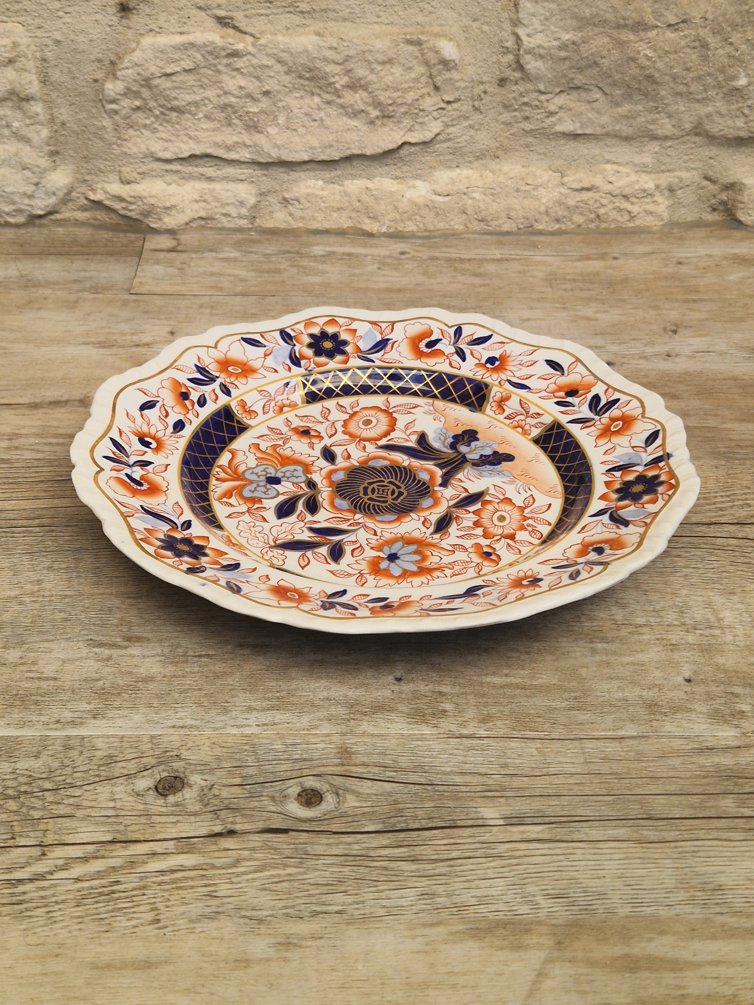 Antique 1820 Hicks Meigh Ironstone Imari Plate 26cm Stone China Pattern 13