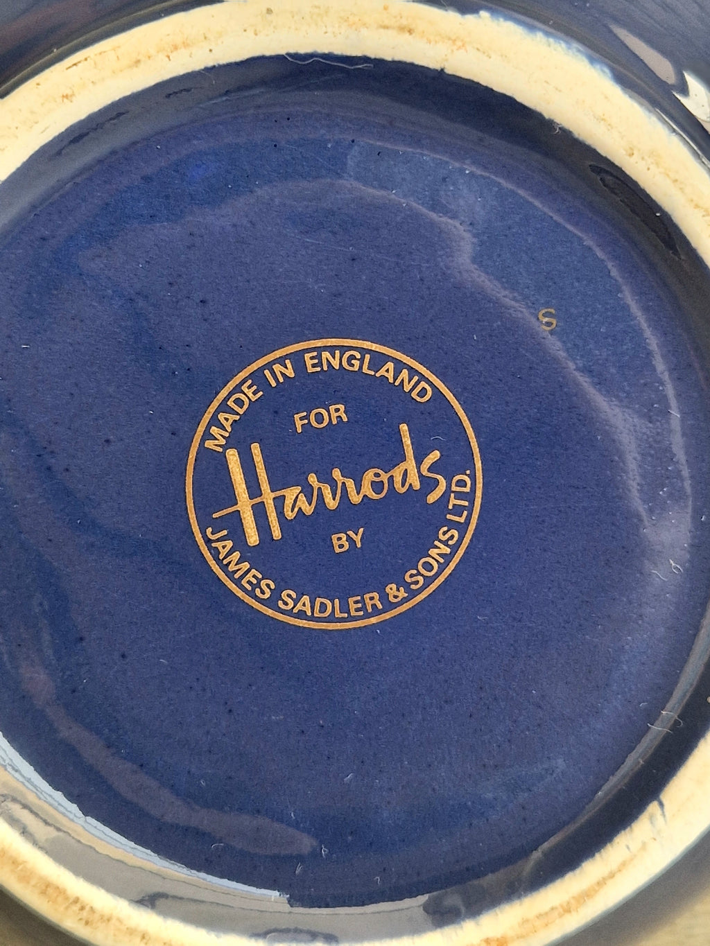 Harrods London Teapot Large Blue 2 Pint Sadler Made in England Vintage Collectible Kitchenware