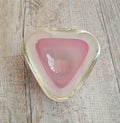 Archimede Seguso Opaline Pink Geode Bowl Murano Glass 1950's Italy