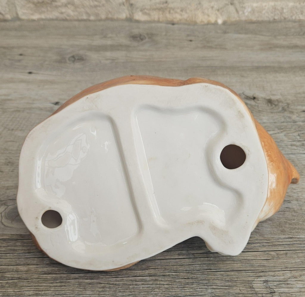 Vintage Large Sleeping Ginger Cat Ornament 18cm X 12cm Heavy