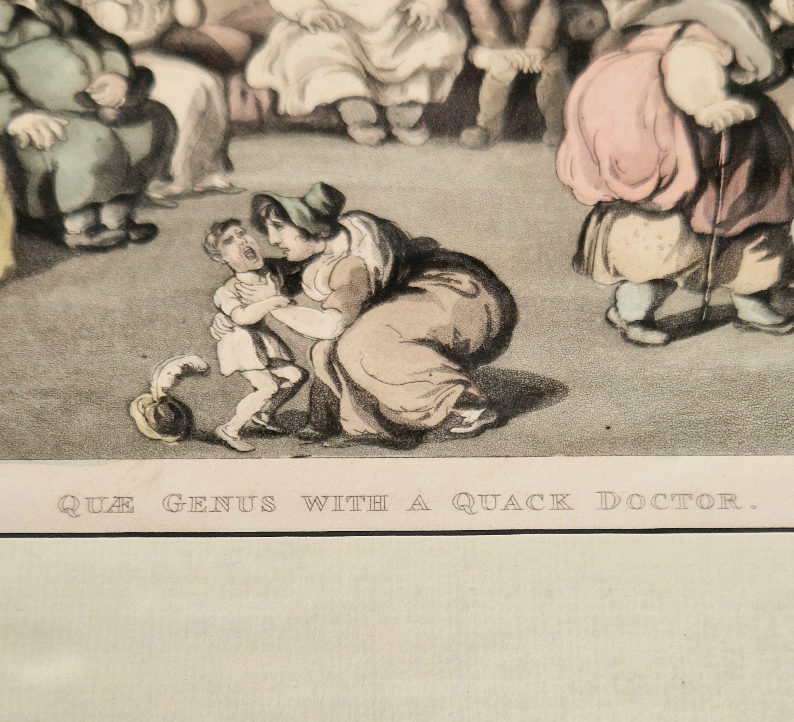 Thomas Rowlandson Lithograph Print 'Quae Genus, With A Quack Doctor' Framed Wall Art