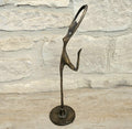 Vintage Metal Modernist Dancer Ballerina Woman Statue Figurine Sculpture Art 30cm Tall