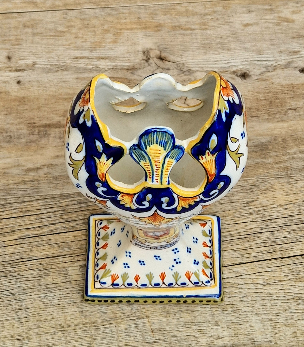 Geo Martel Faience Tulip Vase: Boulogne Sur Mer Art Nouveau Ceramic