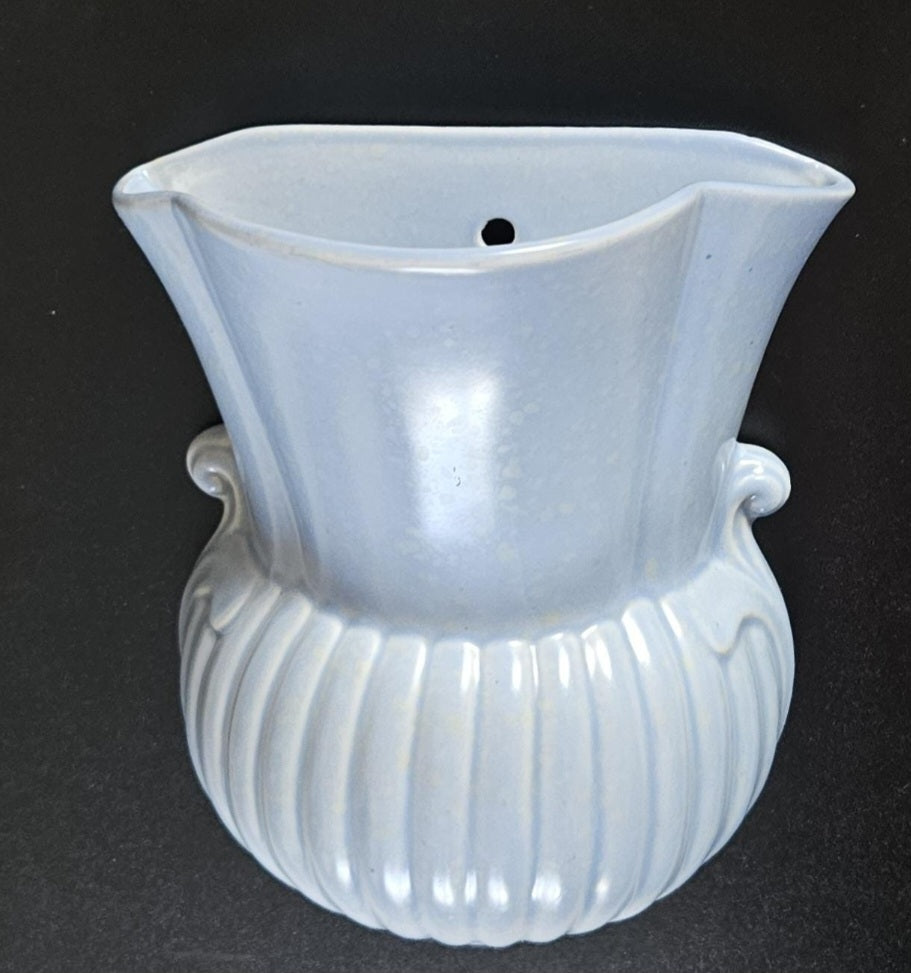Vintage Wall Vase Crown Devon England Blue Ceramic Wall Vase Vase Urn Display Wall Mounted circa 1950-60’s