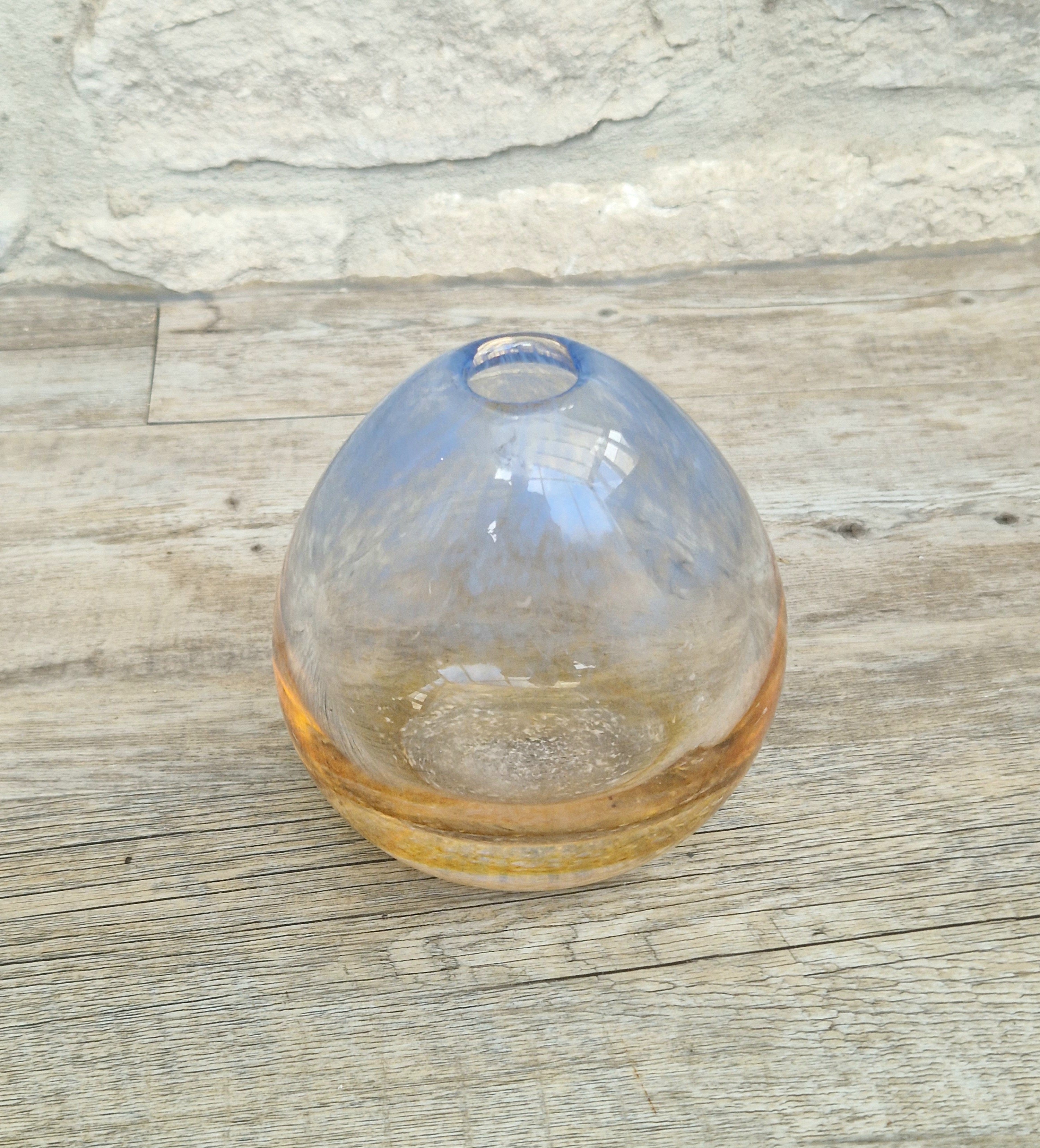 Caithness Studio Glass Vase by Denis Mann Sky & Sand Series Vintage Decor