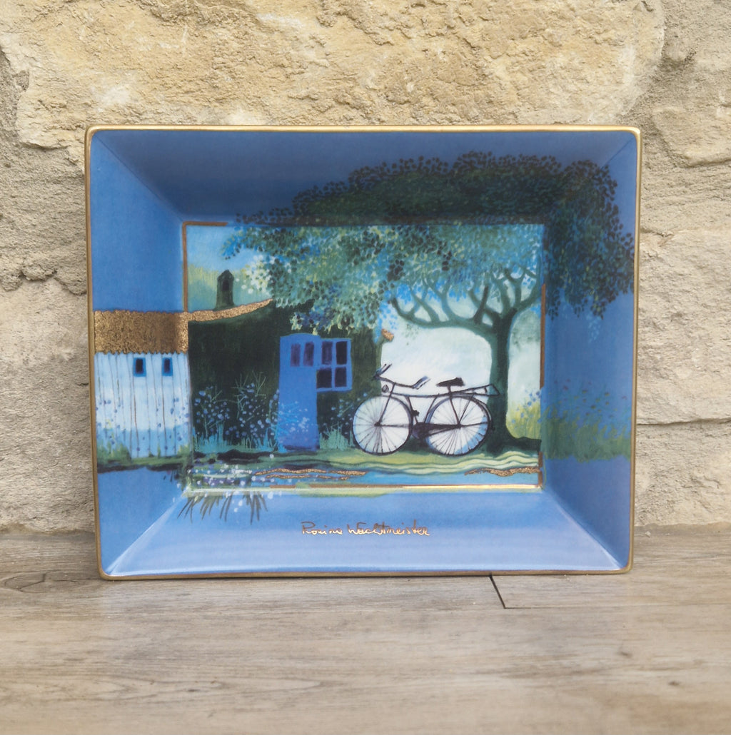 Vintage Goebel Rosina Wachtmeister Ceramic Art Tray 'Unter Der Linde'