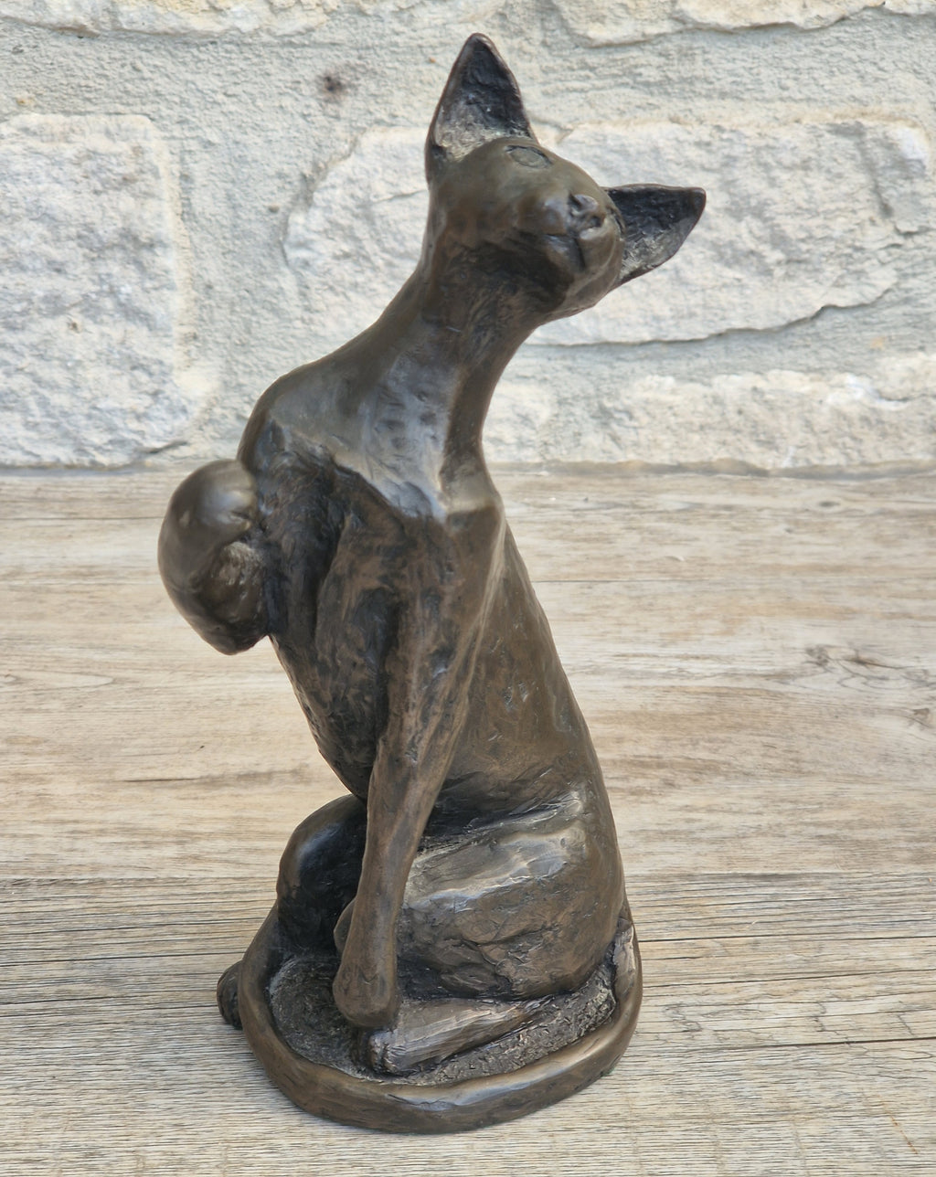 Rare Paul Jenkins Frith Sculpture Tango Cat Cold Cast Bronze Figurine 21cm Perfect Condition