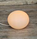 Vintage Habitat Glass Pebble Table Lamp Frosted White 12cm Minimalist Retro Ambient Desk Light