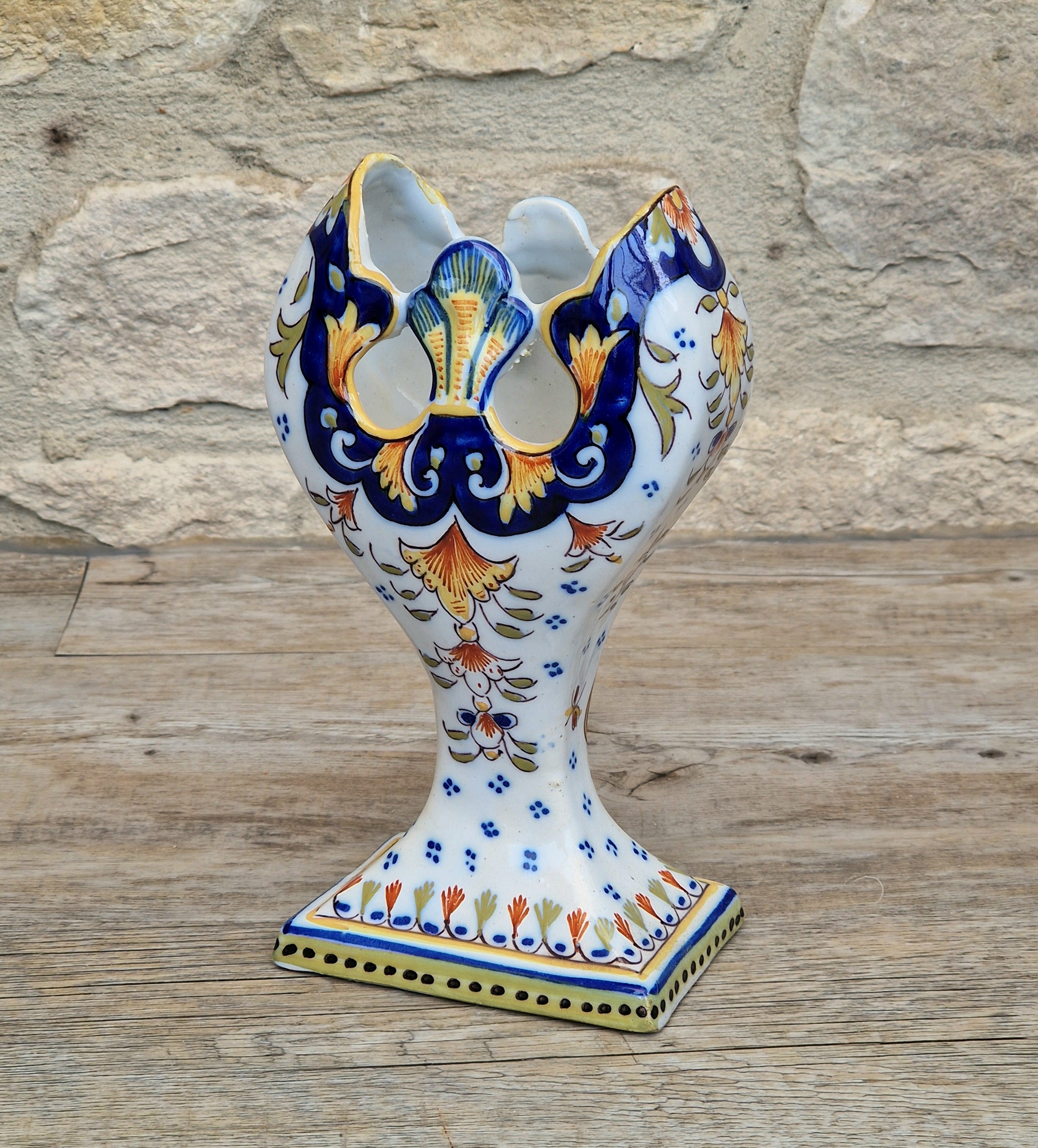 Geo Martel Faience Tulip Vase: Boulogne Sur Mer Art Nouveau Ceramic