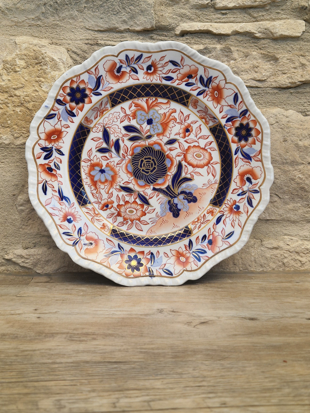 Antique 1820 Hicks Meigh Ironstone Imari Plate 26cm Stone China Pattern 13