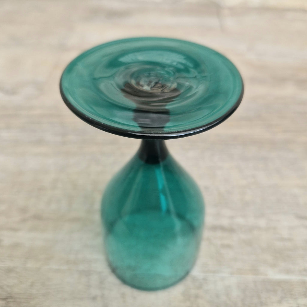 Fine Antique Georgian Tulip Bowl Green Wine Glass Snap Pontil c.1830