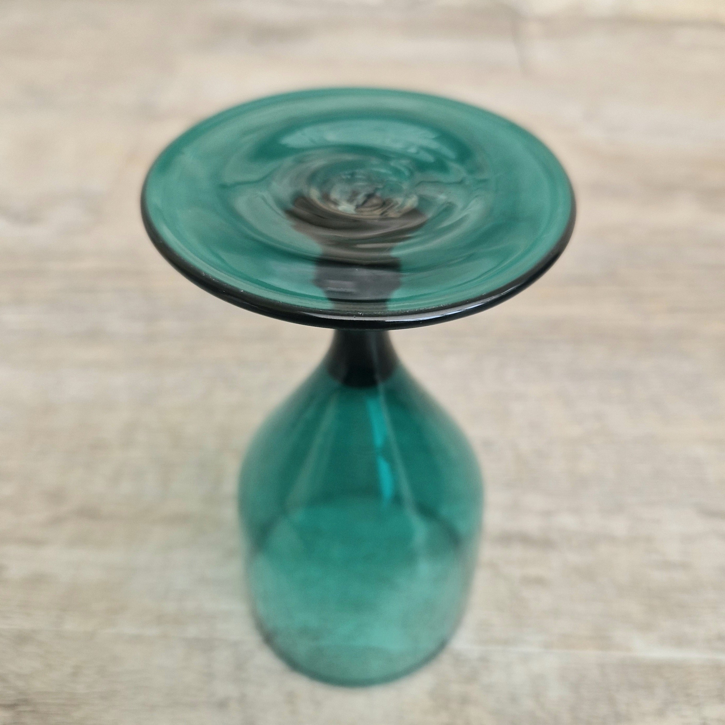 Fine Antique Georgian Tulip Bowl Green Wine Glass Snap Pontil c.1830