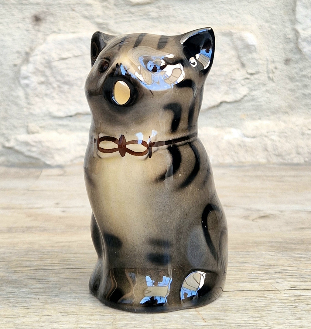 Vintage 1970's Tony Wood Studio Ceramic Bengal Cat Creamer Jug