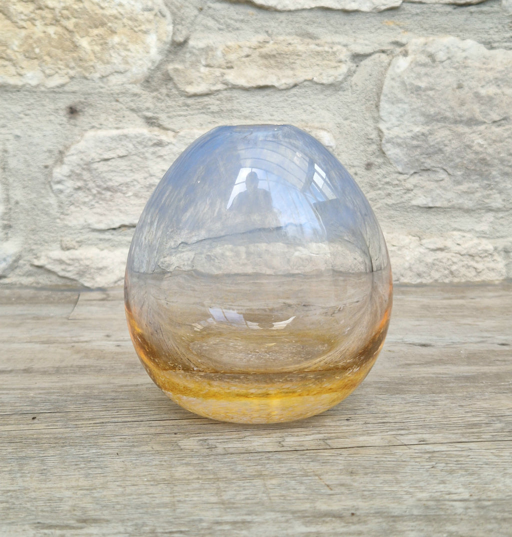 Caithness Studio Glass Vase by Denis Mann Sky & Sand Series Vintage Decor