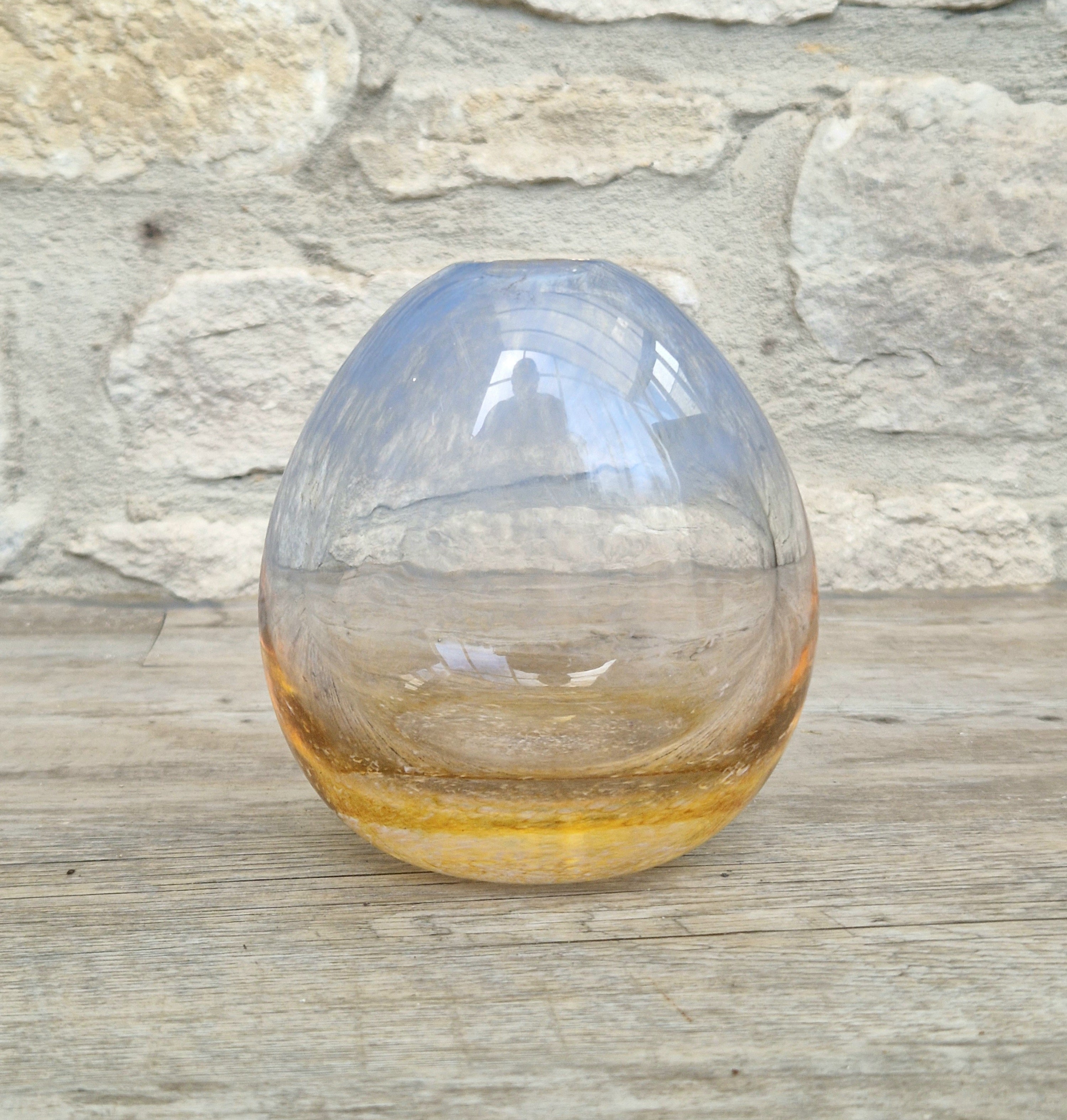 Caithness Studio Glass Vase by Denis Mann Sky & Sand Series Vintage Decor