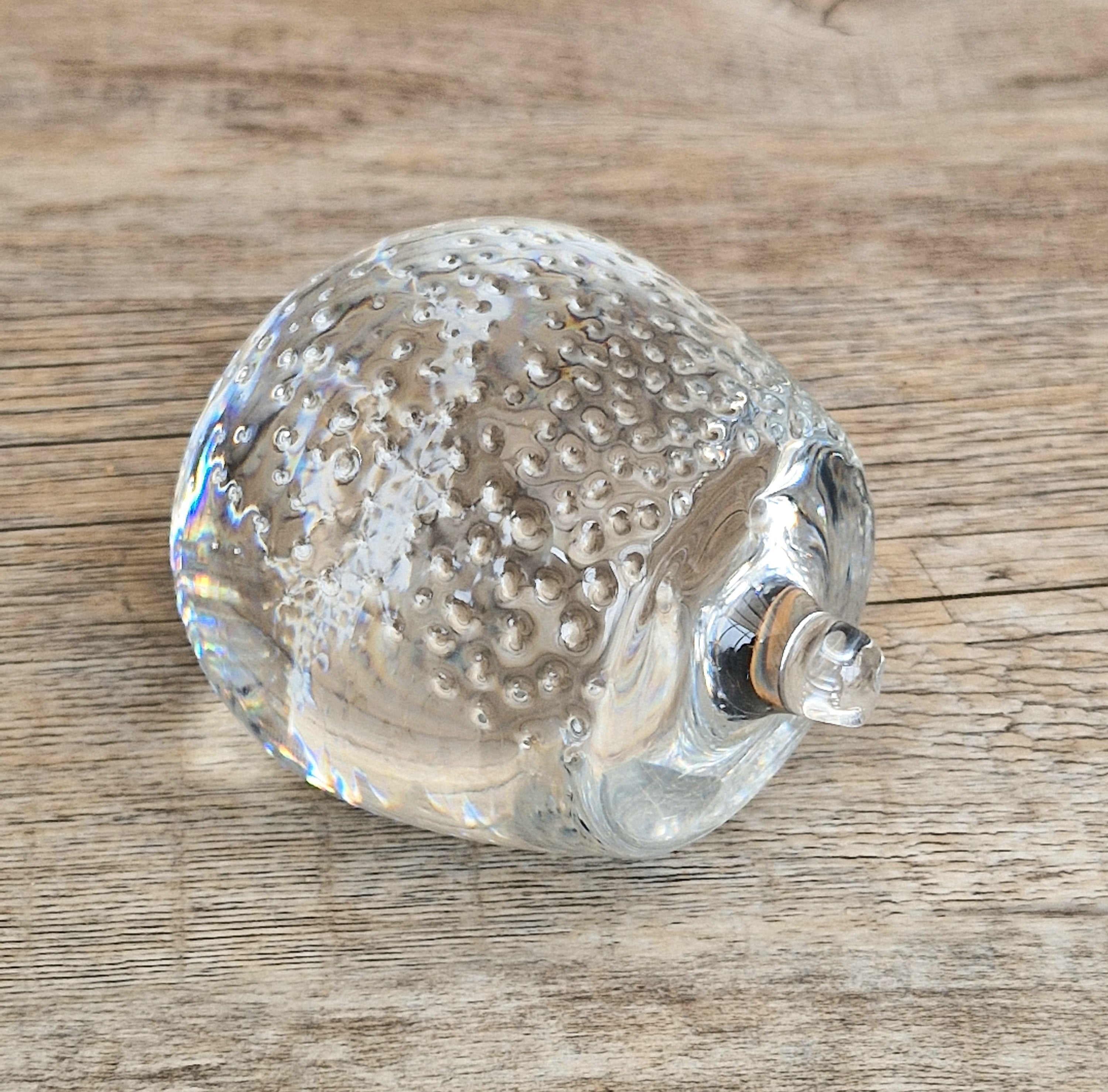 Holmegaard Art Glass Hedgehog Figurine Ornament Rare Mid Century Vintage Denmark