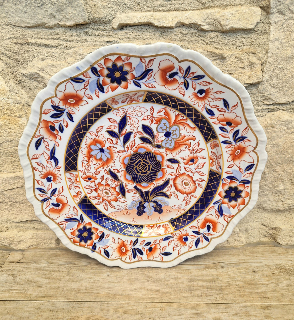 Antique 1820 Hicks Meigh Ironstone Imari Plate 26cm Stone China Pattern 13