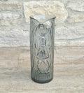Björkshult Glassworks Sweden Hand Blown Mid Century Textured Smoke Glass 'Viking Pitcher Large