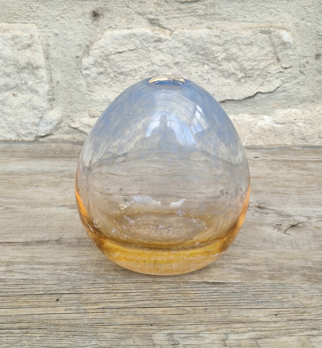 Caithness Studio Glass Vase by Denis Mann Sky & Sand Series Vintage Decor