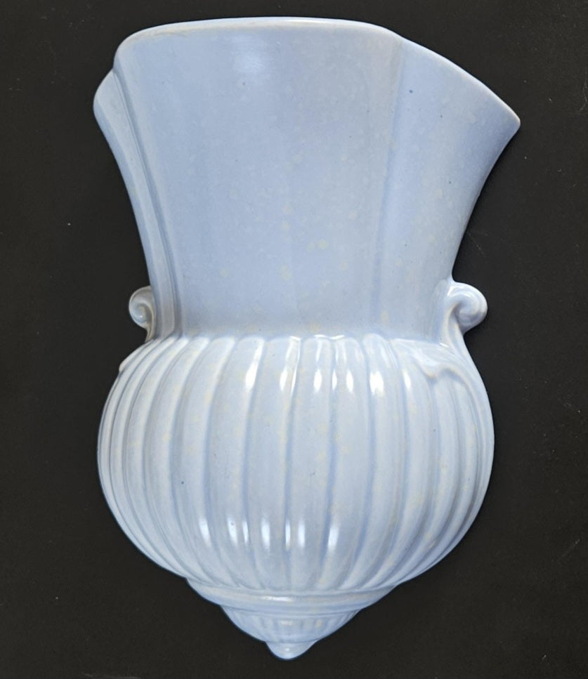 Vintage Wall Vase Crown Devon England Blue Ceramic Wall Vase Vase Urn Display Wall Mounted circa 1950-60’s