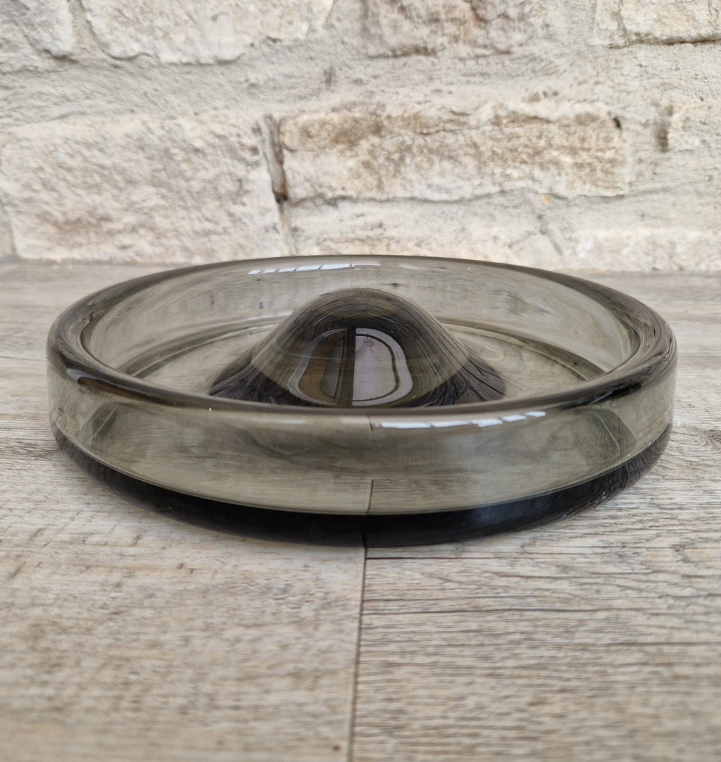 Holmegaard Denmark Art Glass Bowl: Per Lütken 'Fried Egg' Centerpiece