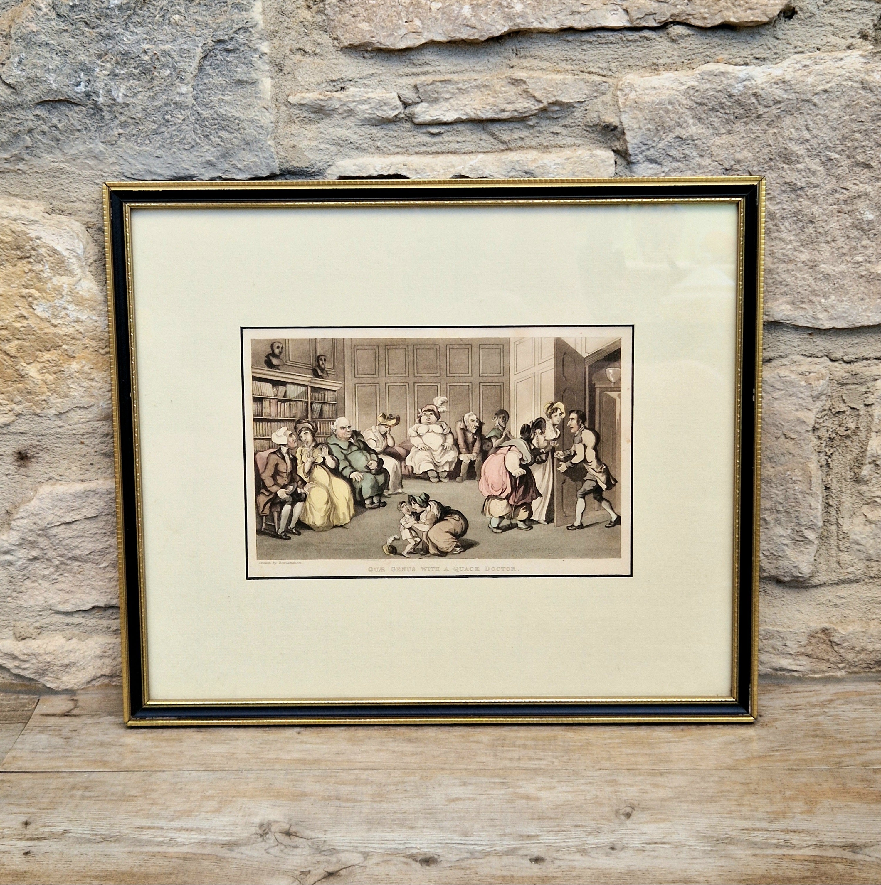 Thomas Rowlandson Lithograph Print 'Quae Genus, With A Quack Doctor' Framed Wall Art